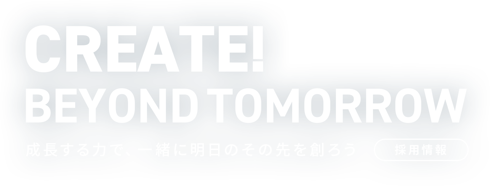 CREATE! BEYOND TOMORROW 成⻑する⼒で、⼀緒に明⽇のその先を創ろう 採用情報